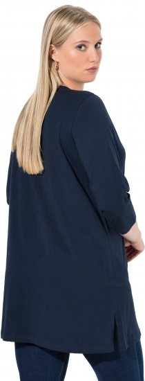 Ulla Popken Ho Ho Ho 3/4 Sleeve Graphic Tunic Tee Navy - T-paidat - 