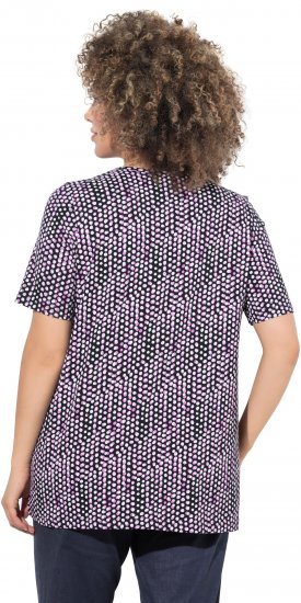 Ulla Popken So Many Dots Tee Light Heather - Painetut T-paidat naisille - 