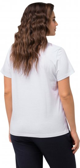 Ulla Popken BISOUS Short Sleeve Graphic Tee Snow White - Painetut T-paidat naisille - 