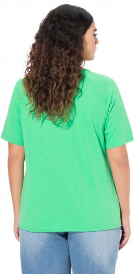 Ulla Popken TRUE Lettering Short Sleeve Tee Mint Green - Painetut T-paidat naisille - 