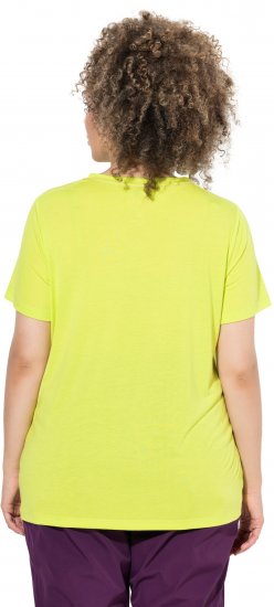 Ulla Popken Wild Antibacterial Short Sleeve Tee Lime - T-paidat - 