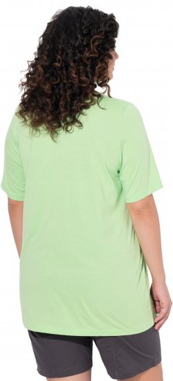 Ulla Popken Essential Front Pleat Tee Light Green - T-paidat - 