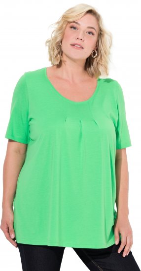 Ulla Popken Essential Front Pleat Tee Mint Green - T-paidat - 