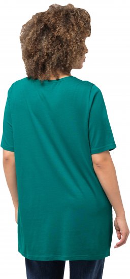 Ulla Popken Essential Front Pleat Tee Dark Emerald - T-paidat - 