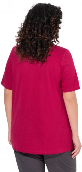 Ulla Popken Essential Front Pleat Tee Dark Raspberry - T-paidat - 