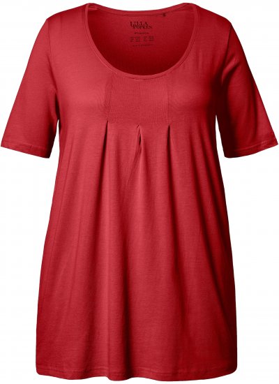 Ulla Popken Essential Front Pleat Tee Poppy - T-paidat - 