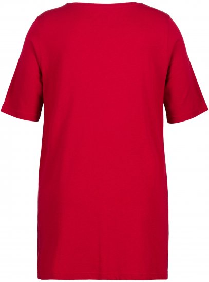 Ulla Popken Essential Front Pleat Tee Poppy - T-paidat - 