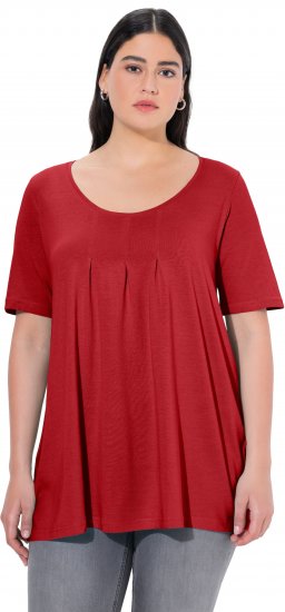 Ulla Popken Essential Front Pleat Tee Poppy - T-paidat - 