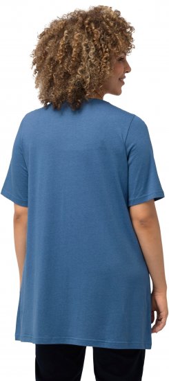Ulla Popken Essential Front Pleat Tee Denim Blue - T-paidat - 