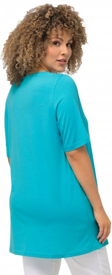 Ulla Popken Essential Front Pleat Tee Deep Aqua - T-paidat - 