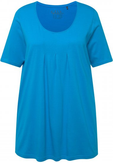 Ulla Popken Essential Front Pleat Tee Sapphire Blue - T-paidat - 