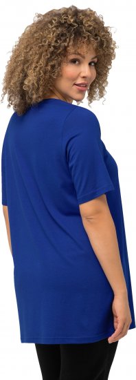 Ulla Popken Essential Front Pleat Tee Cobalt Blue - T-paidat - 