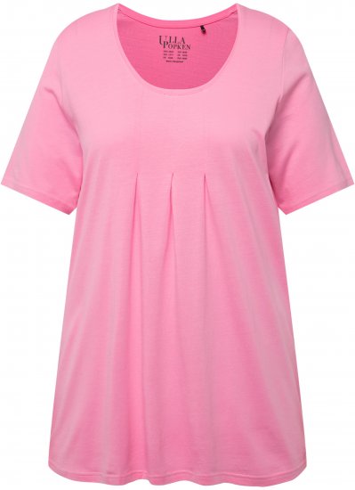 Ulla Popken Essential Front Pleat Tee Light Pink - T-paidat - 