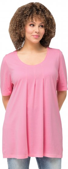 Ulla Popken Essential Front Pleat Tee Light Pink - T-paidat - 