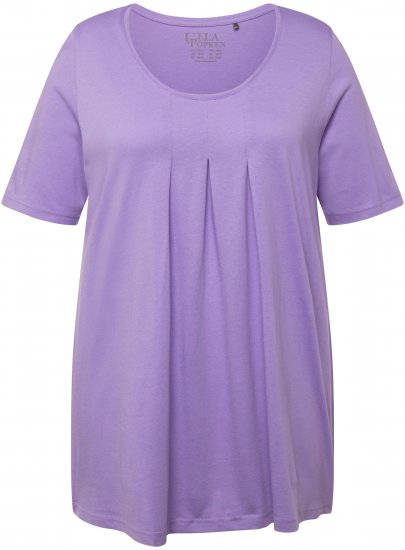 Ulla Popken Essential Front Pleat Tee Pale Lilac - T-paidat - 
