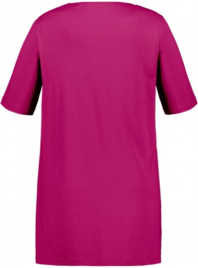 Ulla Popken Essential Front Pleat Tee Magnolia Red - T-paidat - 