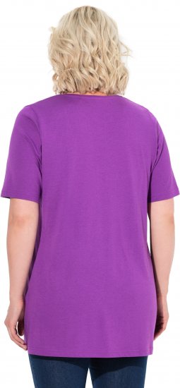 Ulla Popken Essential Front Pleat Tee Purple - T-paidat - 