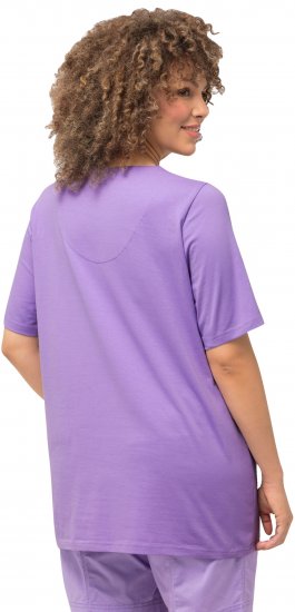 Ulla Popken Essential Notch Neck Stretch Tee Pale Lilac - T-paidat - 