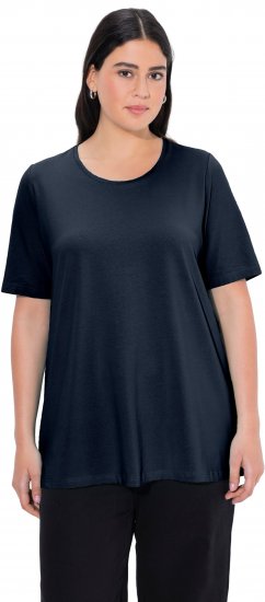 Ulla Popken Essential Round Neck Stretch Tee Navy Blue - T-paidat - 