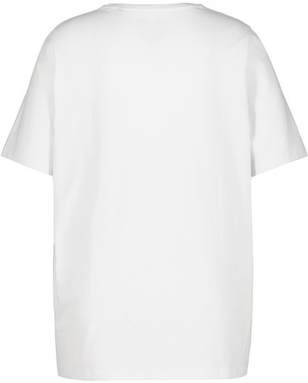 Ulla Popken Essential Round Neck Stretch Tee Snow White - T-paidat - 