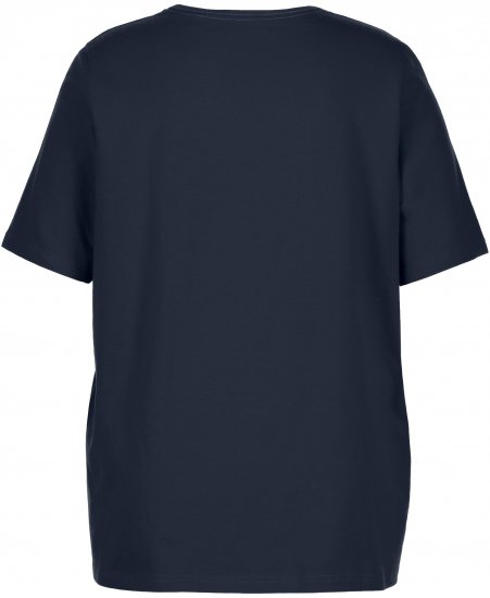 Ulla Popken Essential Square Neck Stretch Tee Navy Blue - T-paidat - 