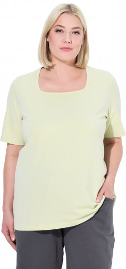 Ulla Popken Essential Square Neck Stretch Tee Pistachio - T-paidat - 