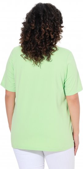 Ulla Popken Essential Square Neck Stretch Tee Light Green - T-paidat - 