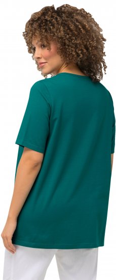 Ulla Popken Essential Square Neck Stretch Tee Emerald - T-paidat - 