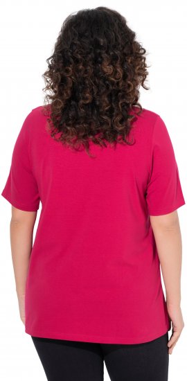 Ulla Popken Essential Square Neck Stretch Tee Dark Raspberry - T-paidat - 
