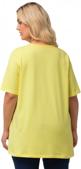 Ulla Popken Essential Square Neck Stretch Tee Lemon Yellow - T-paidat - 