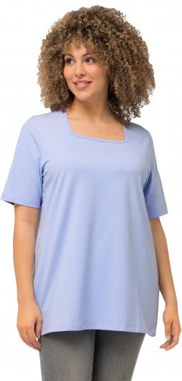 Ulla Popken Essential Square Neck Stretch Tee Sky Blue - T-paidat - 