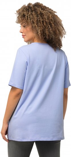 Ulla Popken Essential Square Neck Stretch Tee Sky Blue - T-paidat - 