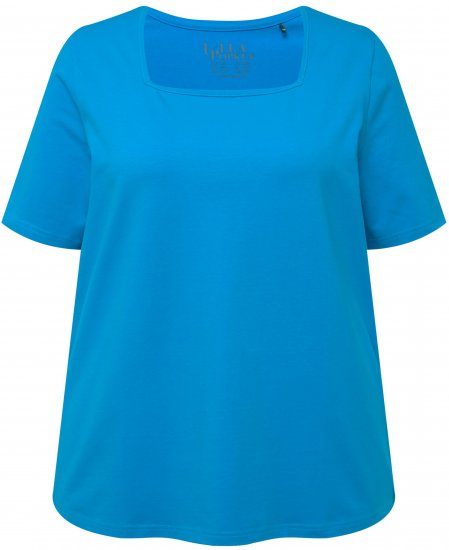 Ulla Popken Essential Square Neck Stretch Tee Sapphire Blue - T-paidat - 