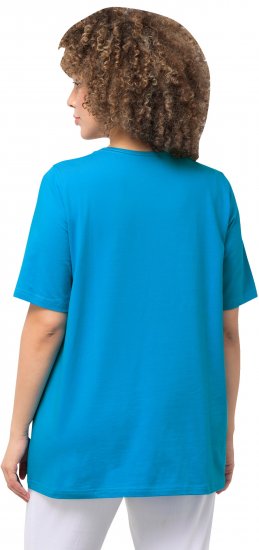 Ulla Popken Essential Square Neck Stretch Tee Sapphire Blue - T-paidat - 