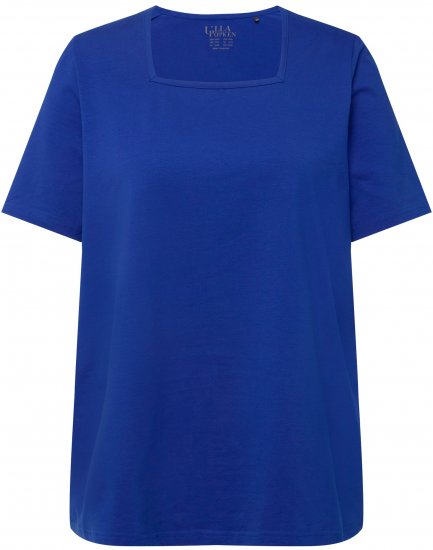 Ulla Popken Essential Square Neck Stretch Tee Cobalt Blue - T-paidat - 