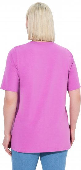 Ulla Popken Essential Square Neck Stretch Tee Cool Pink - T-paidat - 