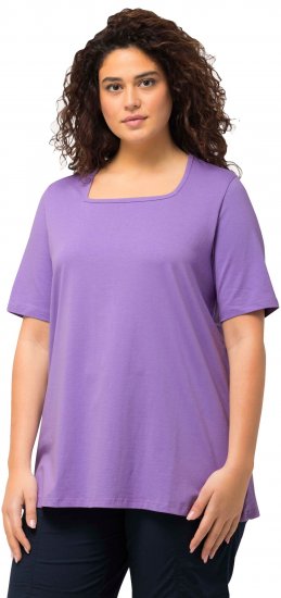 Ulla Popken Essential Square Neck Stretch Tee Pale Lilac - T-paidat - 
