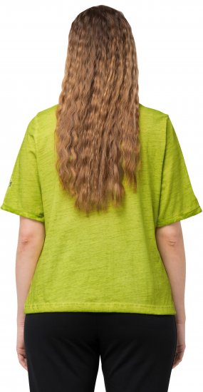Ulla Popken Cold Dyed Sweetheart Neckline Short Sleeve Tee Apple Green - T-paidat - 