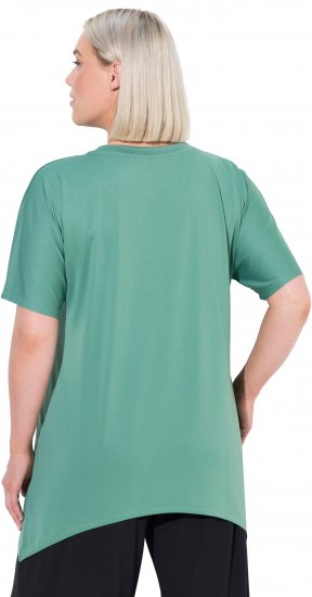Ulla Popken Quick Drying Pointed Hem Stretch Fit Tee Ivy Green - T-paidat - 