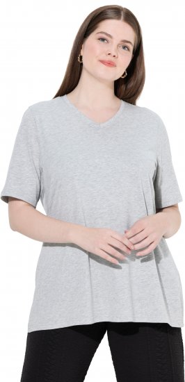 Ulla Popken Eco Cotton Basic T-Shirt 2-Pack Grey/Pink - T-paidat - 
