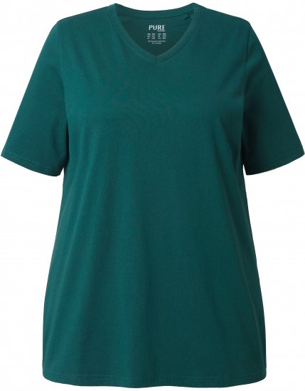 Ulla Popken Eco Cotton Basic T-Shirt 2-Pack Green/White - T-paidat - 