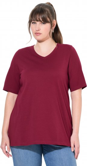 Ulla Popken Eco Cotton Basic T-Shirt 2-Pack Red/Navy - T-paidat - 