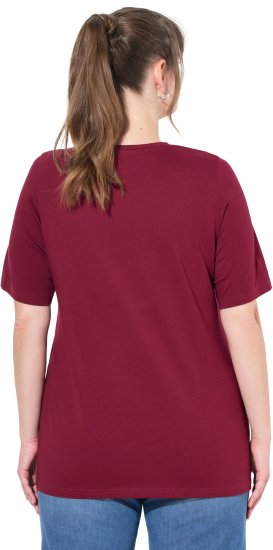 Ulla Popken Eco Cotton Basic T-Shirt 2-Pack Red/Navy - T-paidat - 