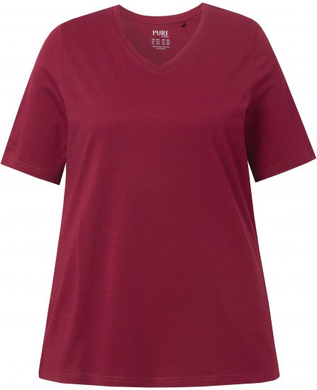 Ulla Popken Eco Cotton Basic T-Shirt 2-Pack Red/Navy - T-paidat - 