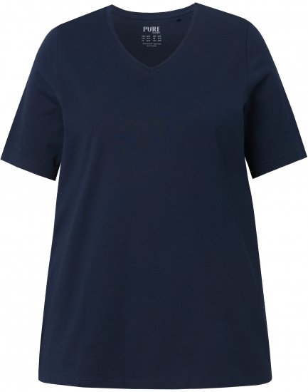 Ulla Popken Eco Cotton Basic T-Shirt 2-Pack Red/Navy - T-paidat - 