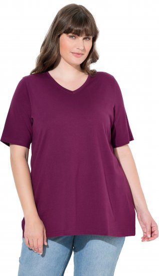 Ulla Popken Eco Cotton Basic T-Shirt 2-Pack Black/Red - T-paidat - 