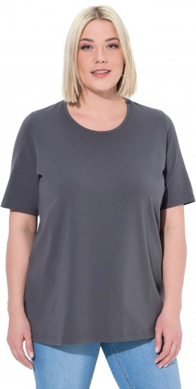 Ulla Popken Essential Round Neck Stretch Tee Graphite Grey - T-paidat - 