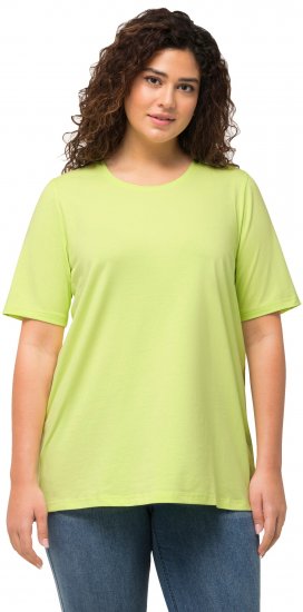 Ulla Popken Essential Round Neck Stretch Tee Lime Green - T-paidat - 