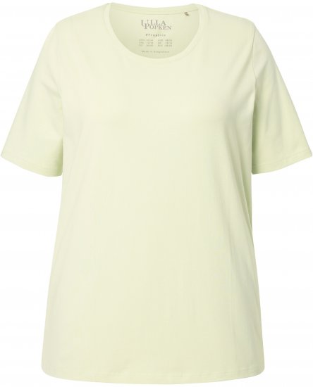 Ulla Popken Essential Round Neck Stretch Tee Pistachio - T-paidat - 
