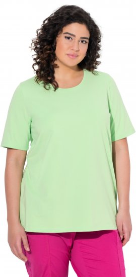 Ulla Popken Essential Round Neck Stretch Tee Light Green - T-paidat - 